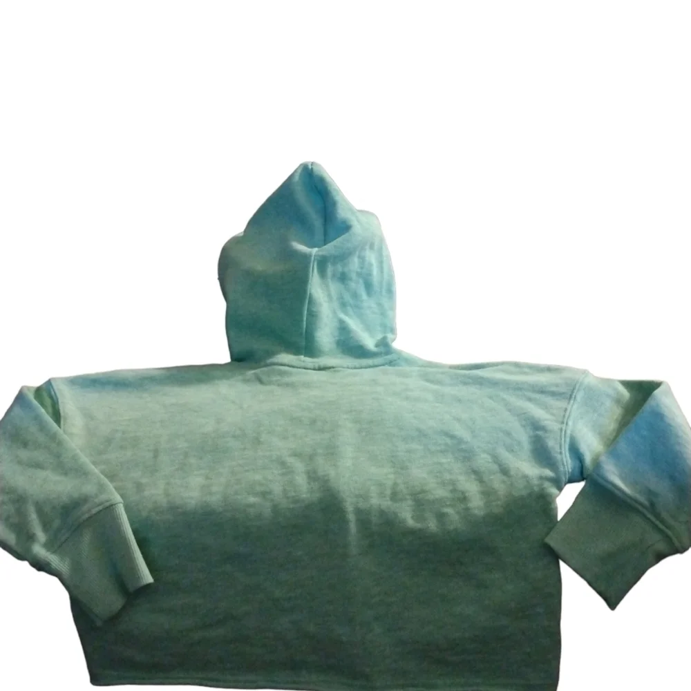 Old Navy Girl's Mint Green Cropped Butterfly Hooded Sweatshirt Sized XS 5